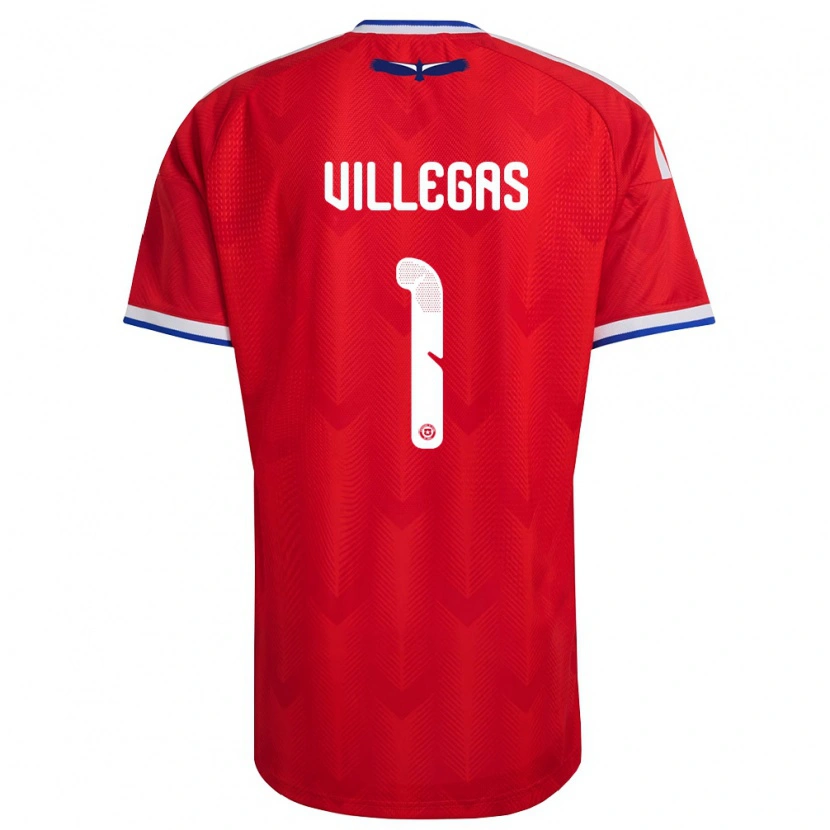 Danxen Niño Camiseta Chile Vicente Villegas #1 Rojo Blanco Azul 1ª Equipación 26-28 La Camisa México