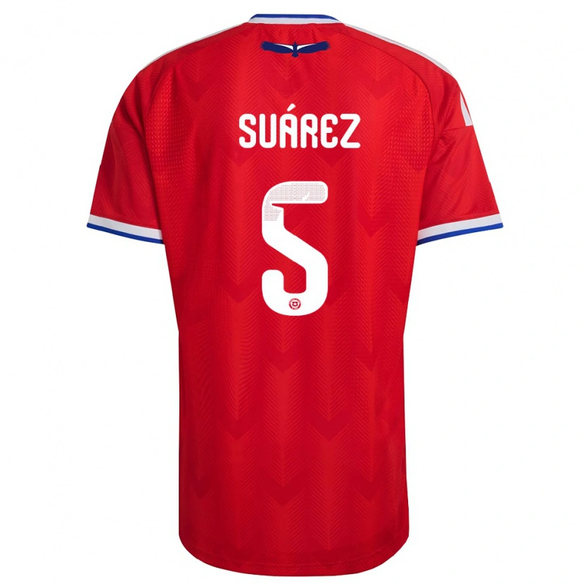 Danxen Niño Camiseta Chile Nicolás Suárez #5 Rojo Blanco Azul 1ª Equipación 26-28 La Camisa México