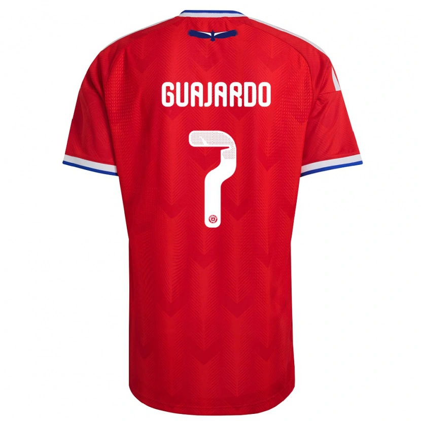 Danxen Niño Camiseta Chile Paolo Guajardo #7 Rojo Blanco Azul 1ª Equipación 26-28 La Camisa México