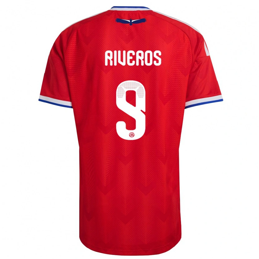 Danxen Niño Camiseta Chile Amaro Riveros #9 Rojo Blanco Azul 1ª Equipación 26-28 La Camisa México