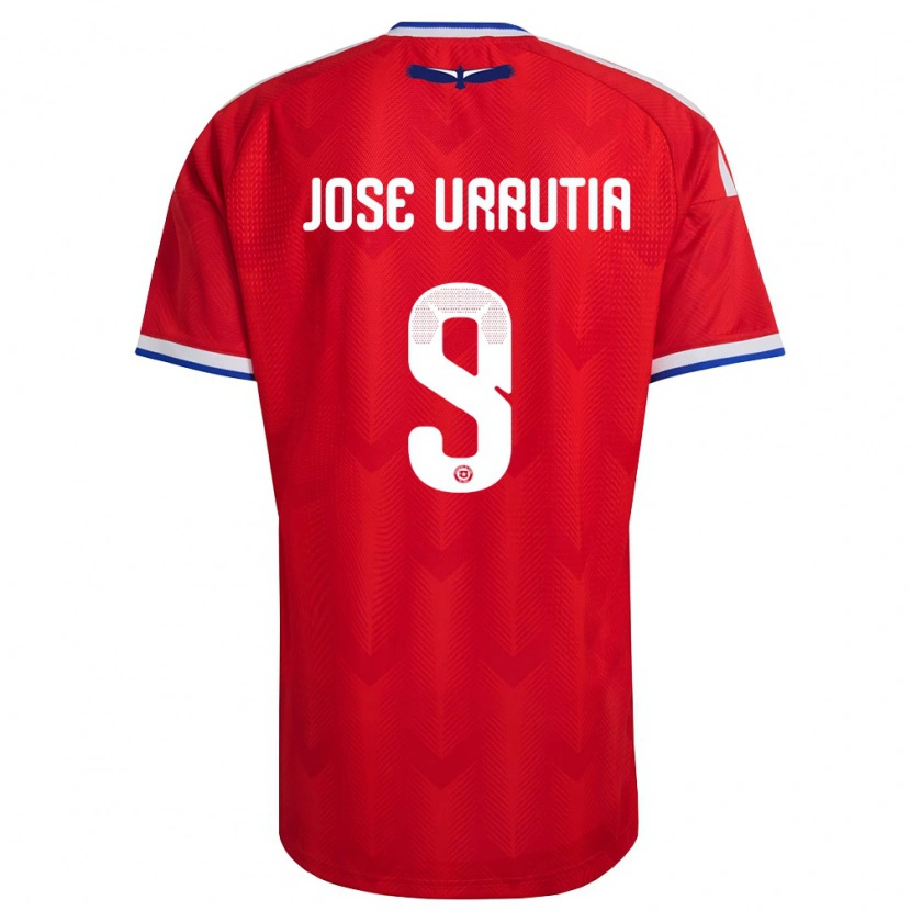 Danxen Niño Camiseta Chile María José Urrutia #9 Rojo Blanco Azul 1ª Equipación 26-28 La Camisa México