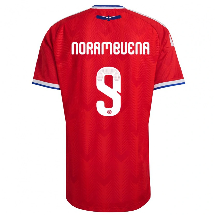 Danxen Niño Camiseta Chile Gabriel Norambuena #9 Rojo Blanco Azul 1ª Equipación 26-28 La Camisa México