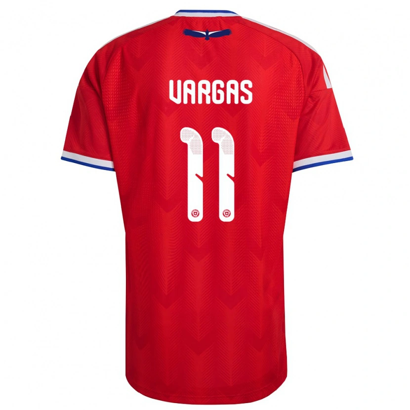 Danxen Niño Camiseta Chile Eduardo Vargas #11 Rojo Blanco Azul 1ª Equipación 26-28 La Camisa México