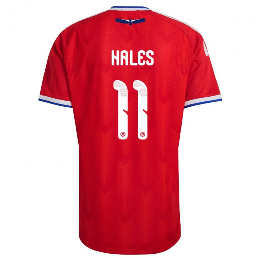 Danxen Niño Camiseta Chile Alejandro Hales #11 Rojo Blanco Azul 1ª Equipación 26-28 La Camisa México