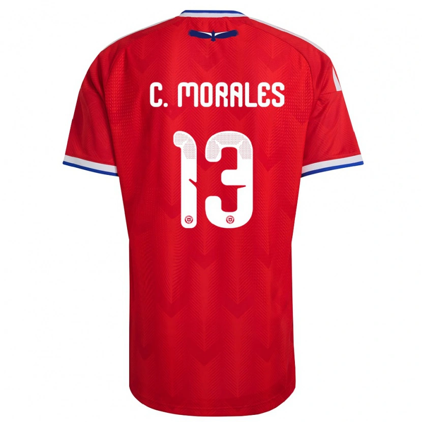 Danxen Niño Camiseta Chile Cristián Morales #13 Rojo Blanco Azul 1ª Equipación 26-28 La Camisa México