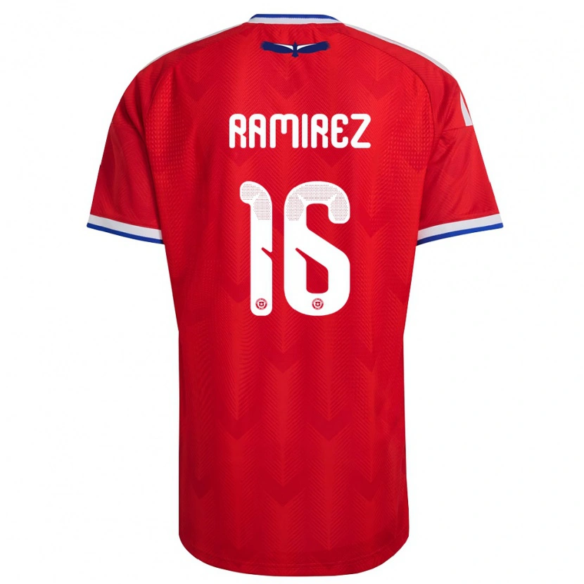 Danxen Niño Camiseta Chile Vicente Ramírez #16 Rojo Blanco Azul 1ª Equipación 26-28 La Camisa México