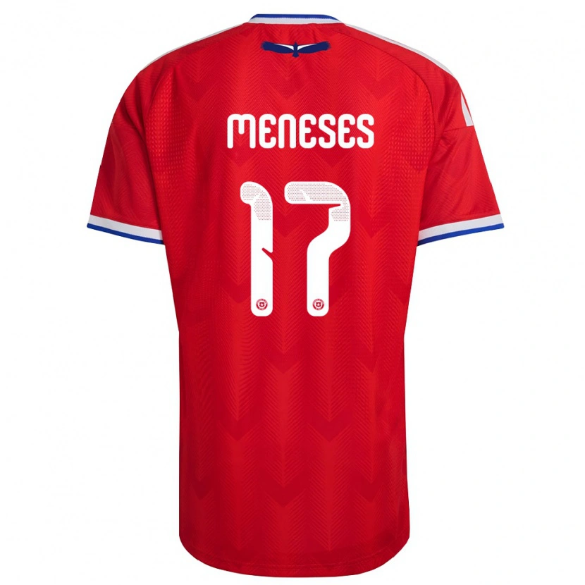 Danxen Niño Camiseta Chile Joaquín Meneses #17 Rojo Blanco Azul 1ª Equipación 26-28 La Camisa México