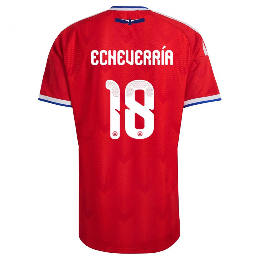 Danxen Niño Camiseta Chile Rodrigo Echeverría #18 Rojo Blanco Azul 1ª Equipación 26-28 La Camisa México