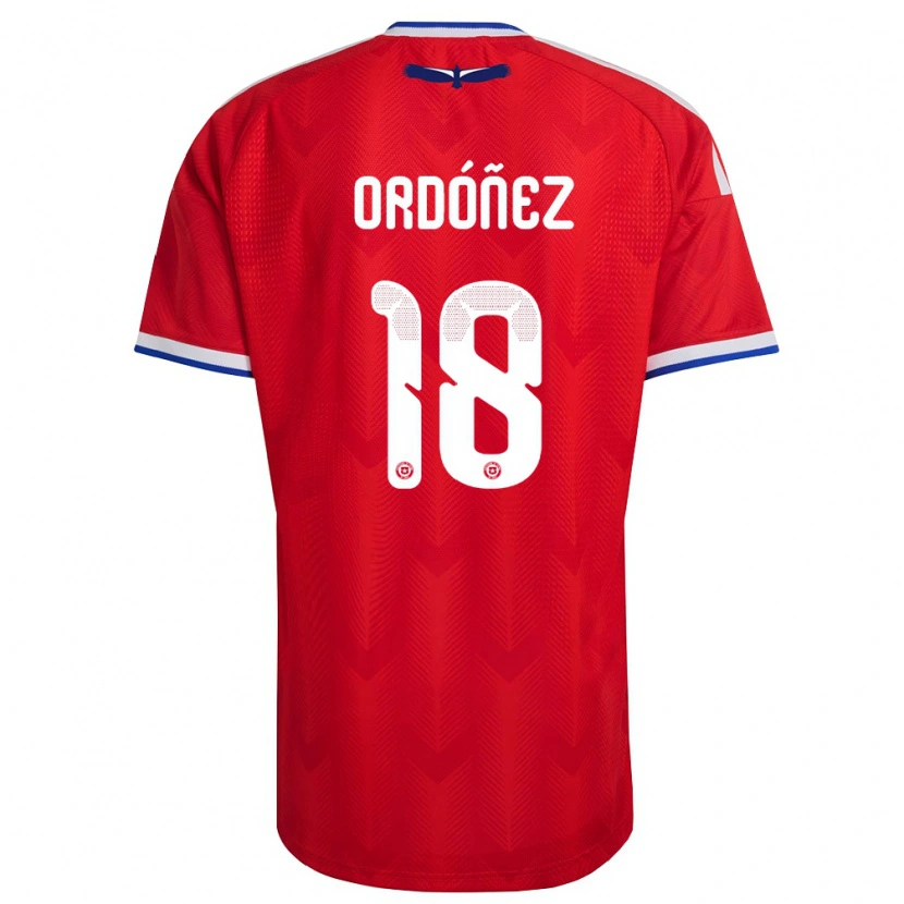Danxen Niño Camiseta Chile Samuel Ordóñez #18 Rojo Blanco Azul 1ª Equipación 26-28 La Camisa México