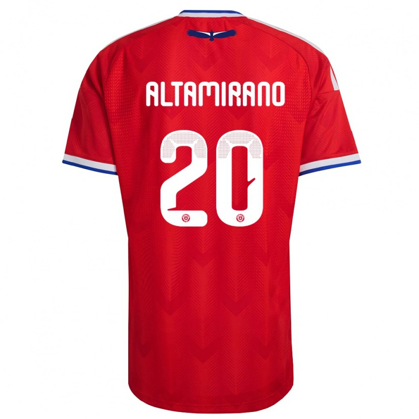 Danxen Niño Camiseta Chile Javier Altamirano #20 Rojo Blanco Azul 1ª Equipación 26-28 La Camisa México