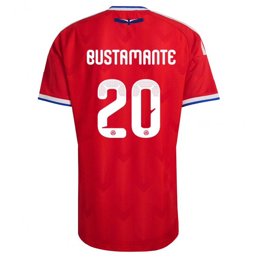 Danxen Niño Camiseta Chile Paloma Bustamante #20 Rojo Blanco Azul 1ª Equipación 26-28 La Camisa México