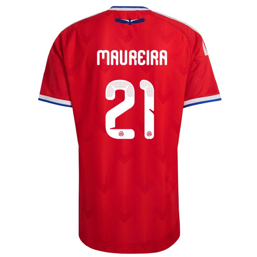 Danxen Niño Camiseta Chile Gabriel Maureira #21 Rojo Blanco Azul 1ª Equipación 26-28 La Camisa México