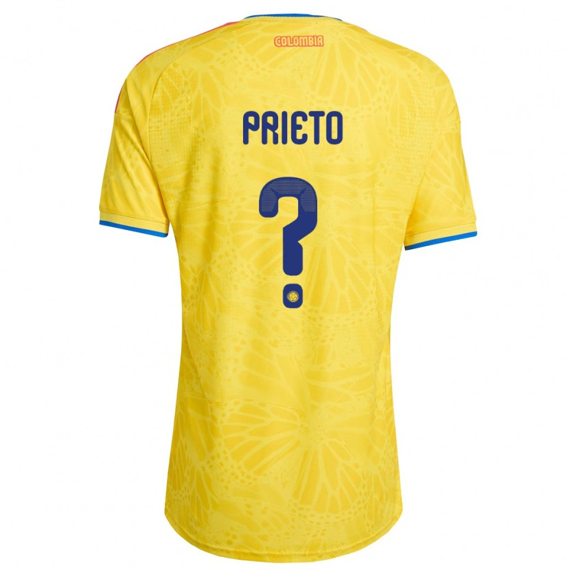 Danxen Niño Camiseta Colombia Dylan Prieto #0 Amarillo Azul Rojo 1ª Equipación 26-28 La Camisa México