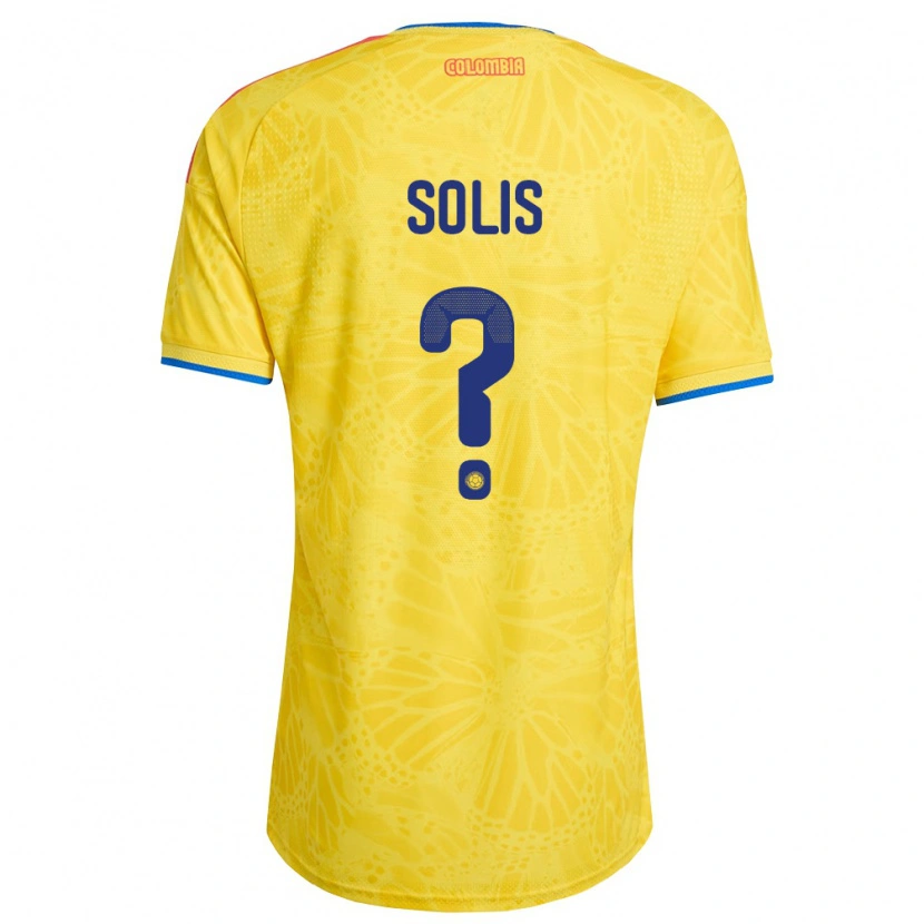 Danxen Niño Camiseta Colombia Juan Solís #0 Amarillo Azul Rojo 1ª Equipación 26-28 La Camisa México