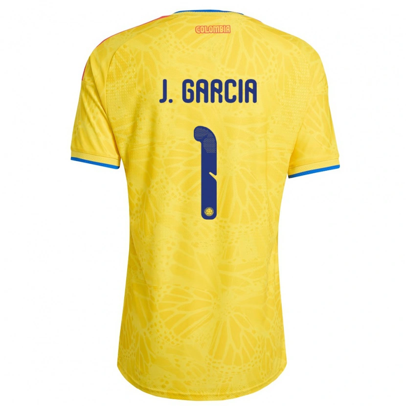 Danxen Niño Camiseta Colombia Jordan García #1 Amarillo Azul Rojo 1ª Equipación 26-28 La Camisa México