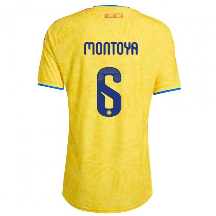 Danxen Niño Camiseta Colombia Daniela Montoya #6 Amarillo Azul Rojo 1ª Equipación 26-28 La Camisa México