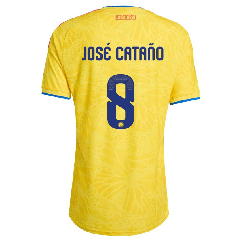 Danxen Niño Camiseta Colombia Juan José Cataño #8 Amarillo Azul Rojo 1ª Equipación 26-28 La Camisa México