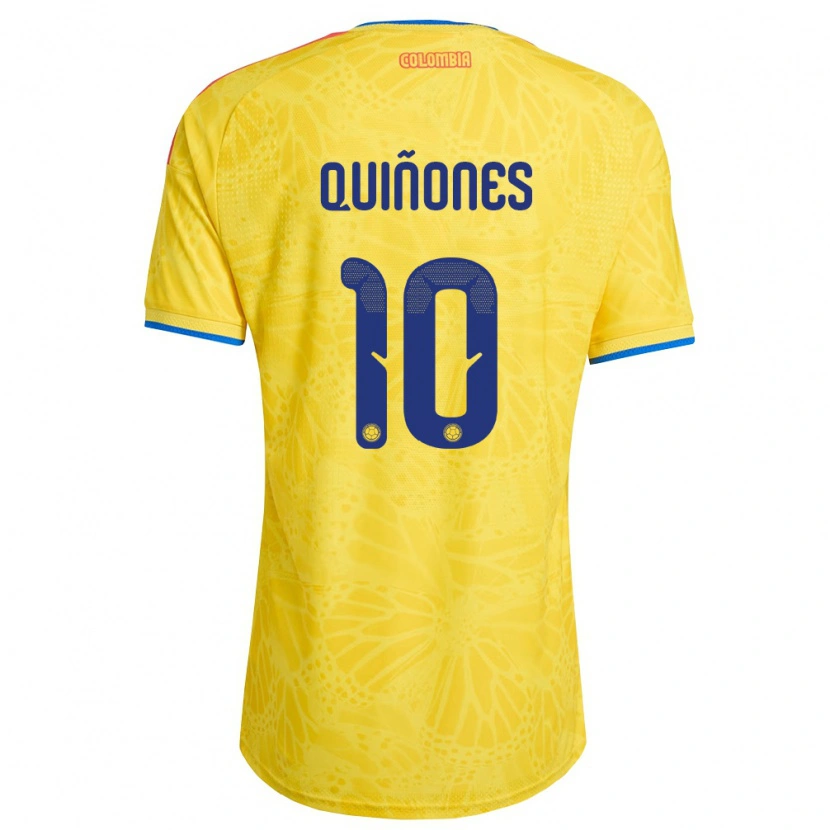 Danxen Niño Camiseta Colombia Deivi Quiñones #10 Amarillo Azul Rojo 1ª Equipación 26-28 La Camisa México