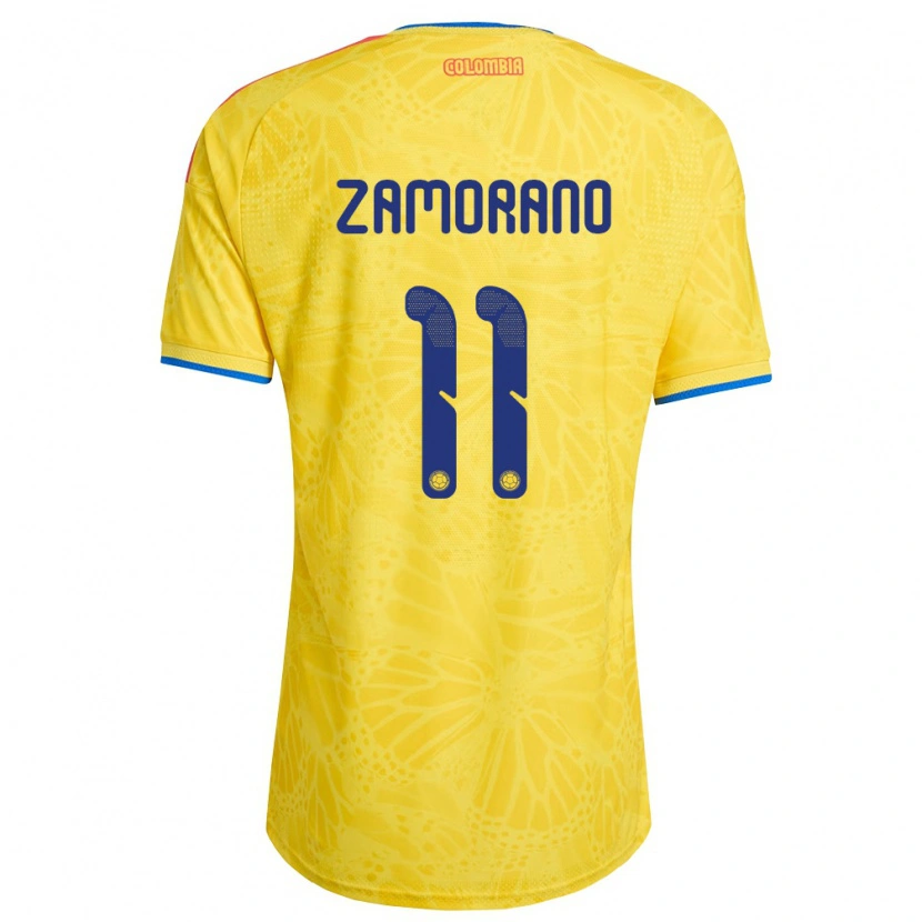 Danxen Niño Camiseta Colombia Mariana Zamorano #11 Amarillo Azul Rojo 1ª Equipación 26-28 La Camisa México