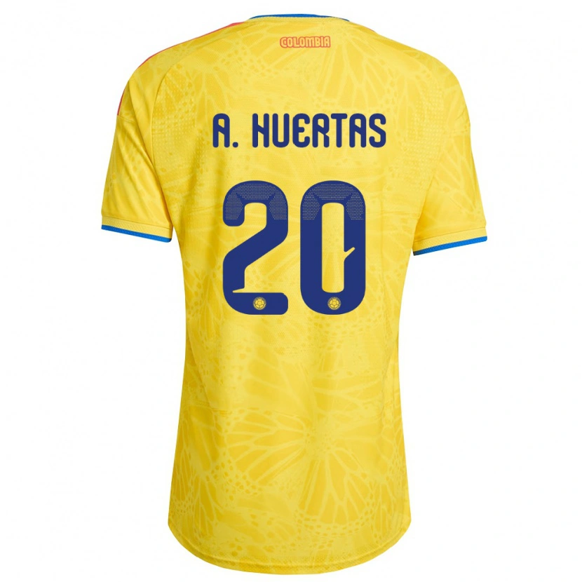 Danxen Niño Camiseta Colombia Ana Huertas #20 Amarillo Azul Rojo 1ª Equipación 26-28 La Camisa México