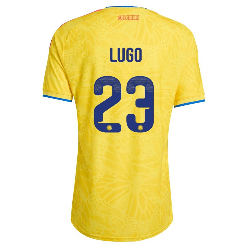 Danxen Niño Camiseta Colombia Michelle Lugo #23 Amarillo Azul Rojo 1ª Equipación 26-28 La Camisa México