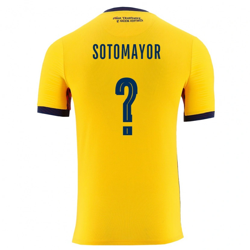 Danxen Niño Camiseta Ecuador Nicolás Sotomayor #0 Amarillo Marino 1ª Equipación 26-28 La Camisa México