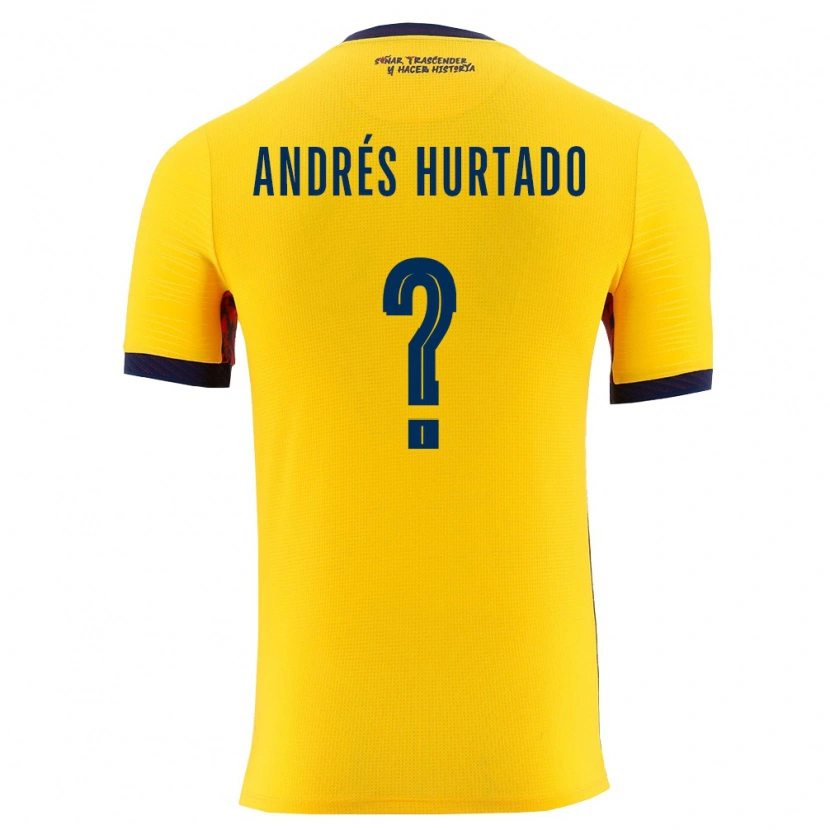 Danxen Niño Camiseta Ecuador José Andrés Hurtado #0 Amarillo Marino 1ª Equipación 26-28 La Camisa México