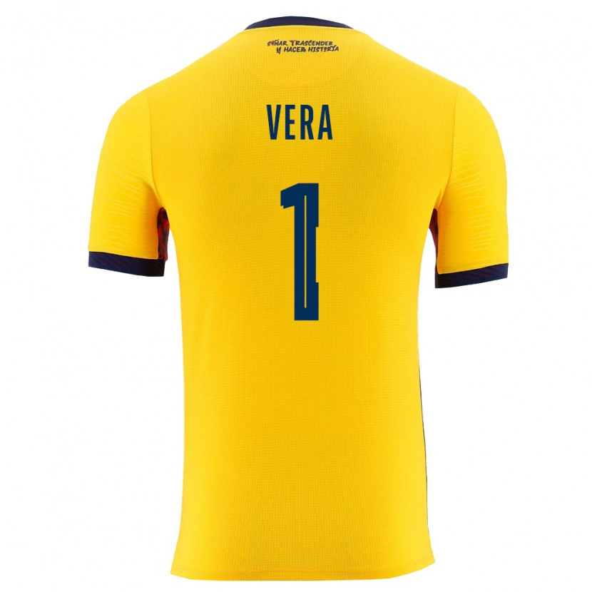 Danxen Niño Camiseta Ecuador Andrea Vera #1 Amarillo Marino 1ª Equipación 26-28 La Camisa México