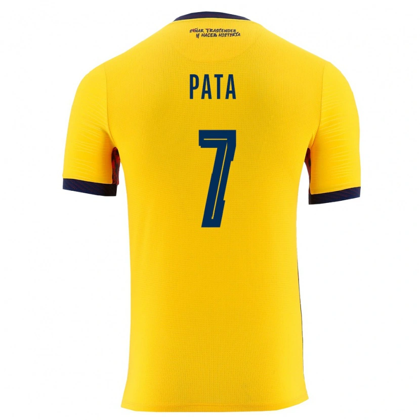 Danxen Niño Camiseta Ecuador Emerson Pata #7 Amarillo Marino 1ª Equipación 26-28 La Camisa México