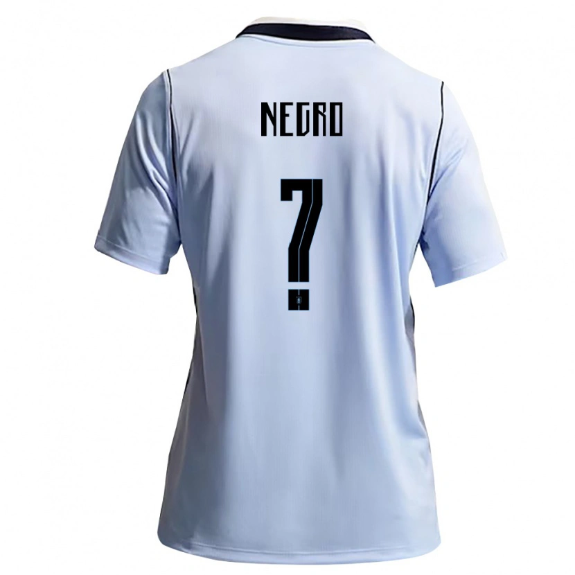 Danxen Niño Camiseta Uruguay Nicholas Negro #0 Azul Cielo Blanco 1ª Equipación 26-28 La Camisa México