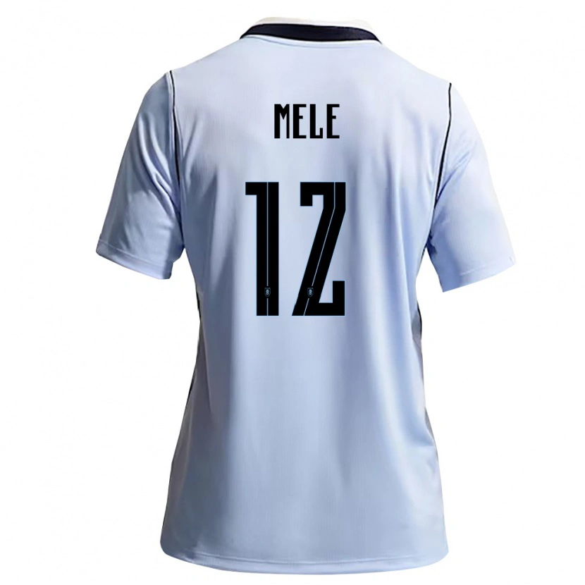 Danxen Niño Camiseta Uruguay Santiago Mele #12 Azul Cielo Blanco 1ª Equipación 26-28 La Camisa México