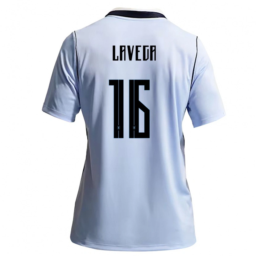 Danxen Niño Camiseta Uruguay Joaquín Lavega #16 Azul Cielo Blanco 1ª Equipación 26-28 La Camisa México