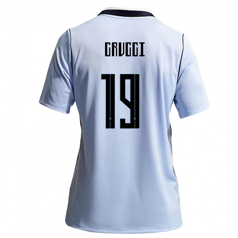 Danxen Niño Camiseta Uruguay Esteban Crucci #19 Azul Cielo Blanco 1ª Equipación 26-28 La Camisa México