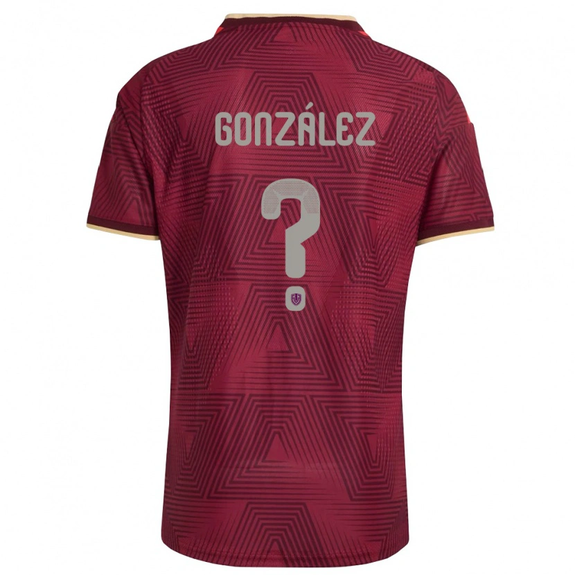 Danxen Niño Camiseta Venezuela Gustavo González #0 Borgoña Oro Amarillo 1ª Equipación 26-28 La Camisa México