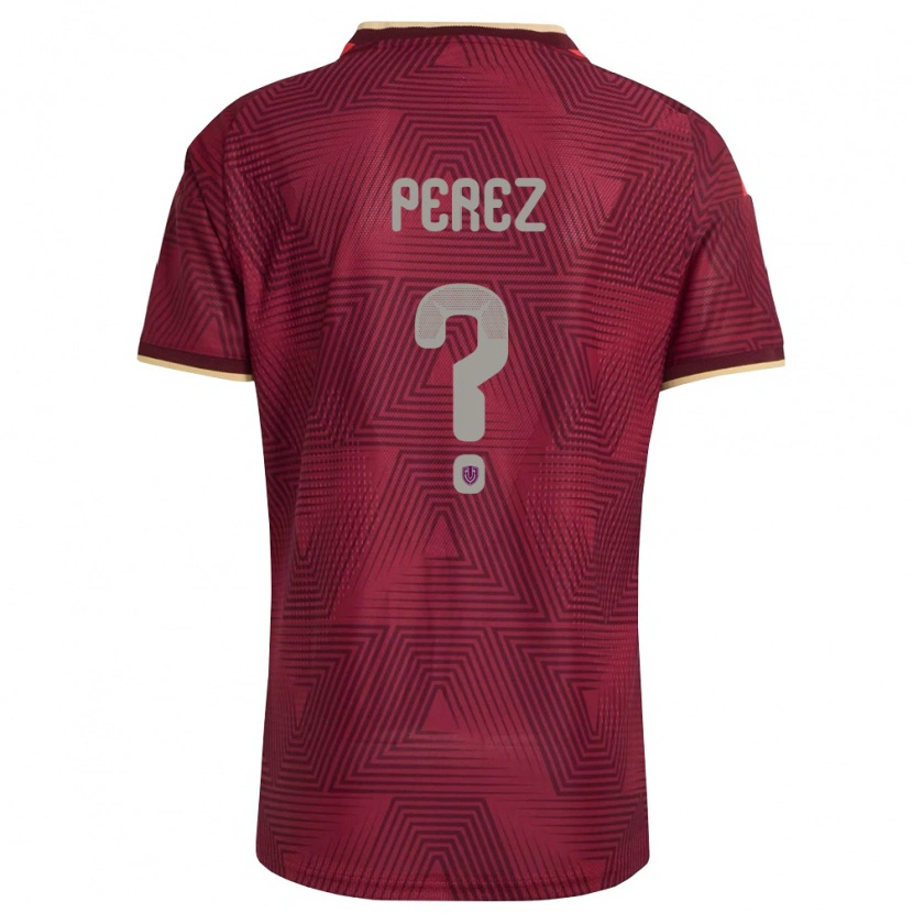 Danxen Niño Camiseta Venezuela Yonaiber Perez #0 Borgoña Oro Amarillo 1ª Equipación 26-28 La Camisa México