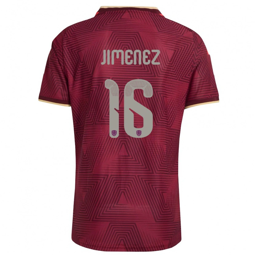 Danxen Niño Camiseta Venezuela Néstor Jiménez #16 Borgoña Oro Amarillo 1ª Equipación 26-28 La Camisa México