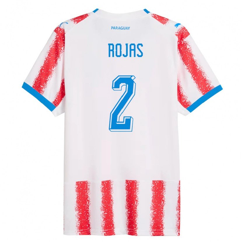 Danxen Niño Camiseta Paraguay Robert Rojas #2 Blanco Rojo Azul 1ª Equipación 26-28 La Camisa México
