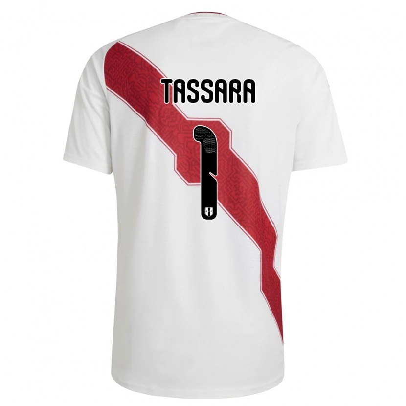 Danxen Niño Camiseta Perú Matteo Tassara #1 Blanco Rojo Negro 1ª Equipación 26-28 La Camisa México