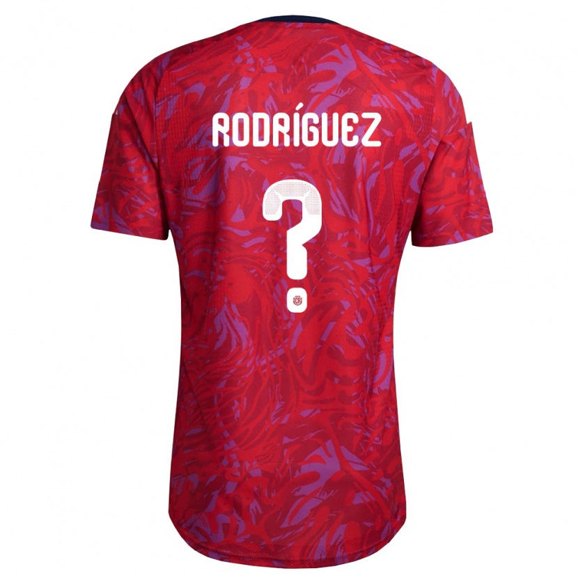 Danxen Niño Camiseta Costa Rica Bradley Rodriguez #0 Rojo Púrpura Marino 1ª Equipación 26-28 La Camisa México