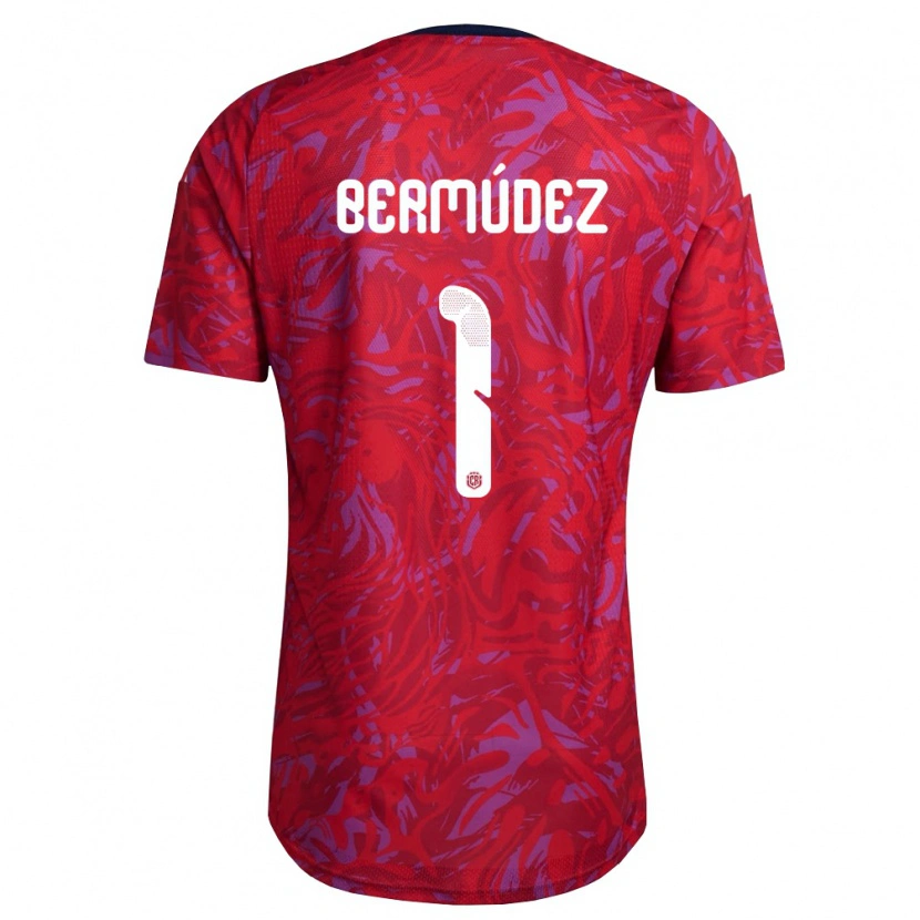 Danxen Niño Camiseta Costa Rica Noelia Bermudez #1 Rojo Púrpura Marino 1ª Equipación 26-28 La Camisa México