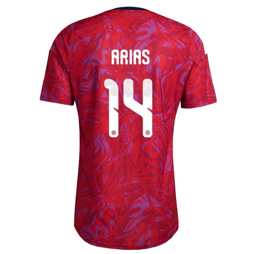 Danxen Niño Camiseta Costa Rica Timothy Arias #14 Rojo Púrpura Marino 1ª Equipación 26-28 La Camisa México