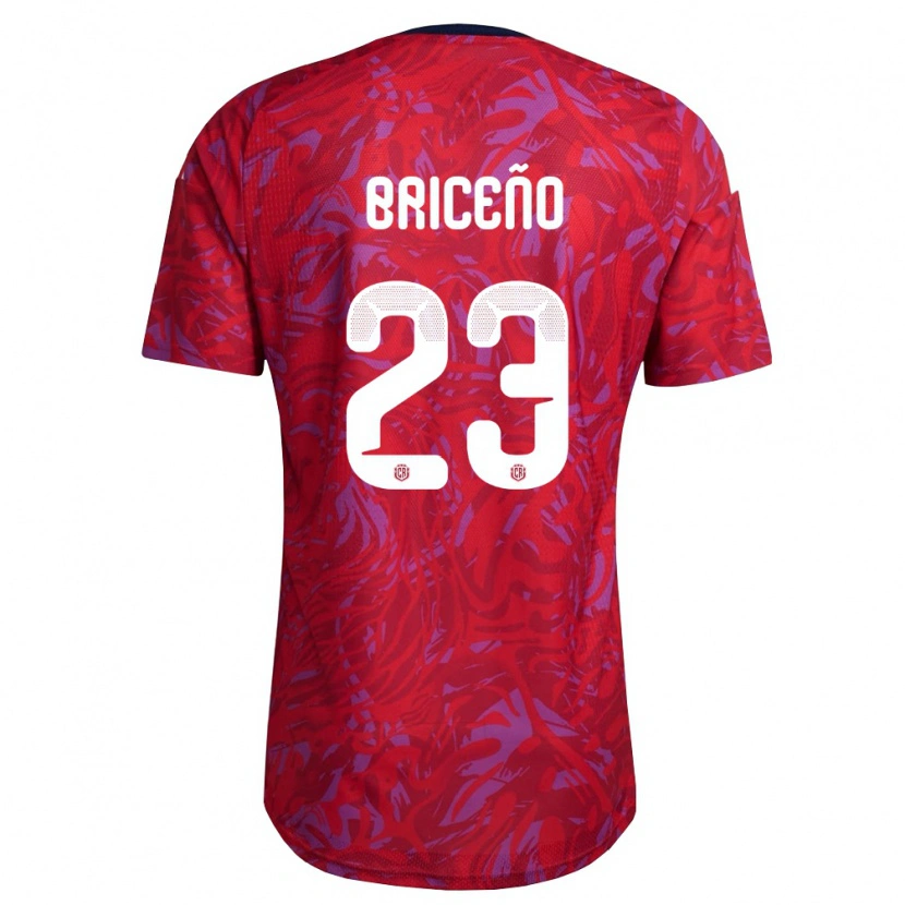 Danxen Niño Camiseta Costa Rica Kevin Briceño #23 Rojo Púrpura Marino 1ª Equipación 26-28 La Camisa México