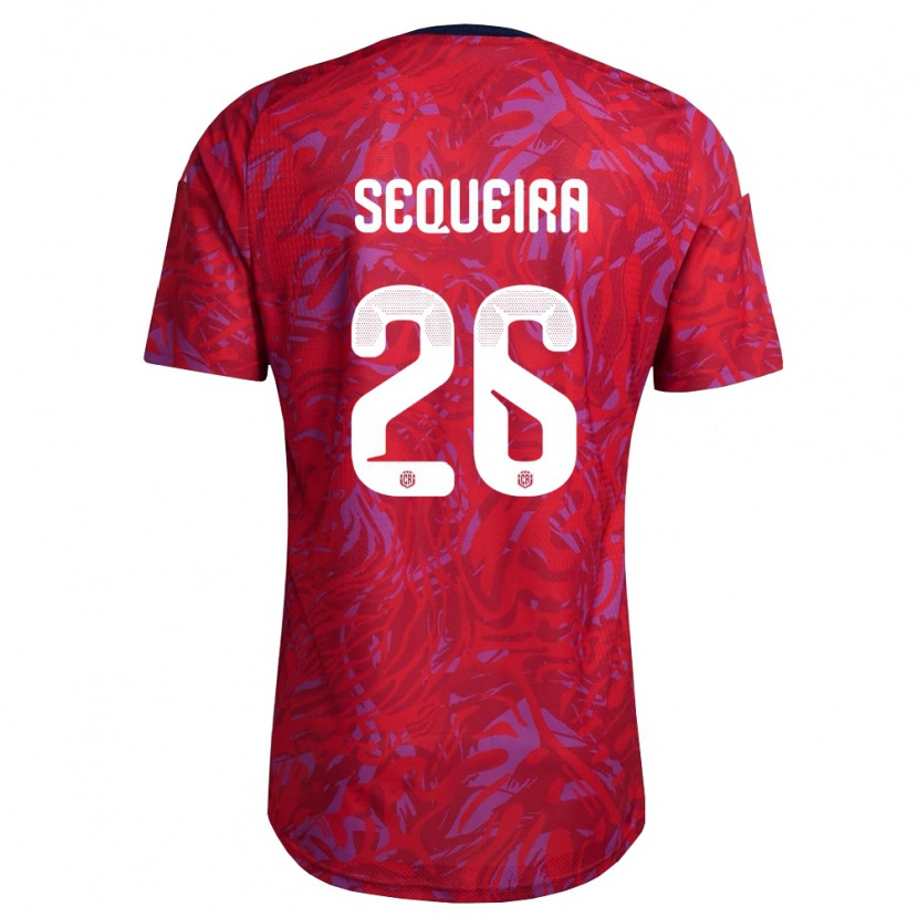 Danxen Niño Camiseta Costa Rica Douglas Sequeira #26 Rojo Púrpura Marino 1ª Equipación 26-28 La Camisa México