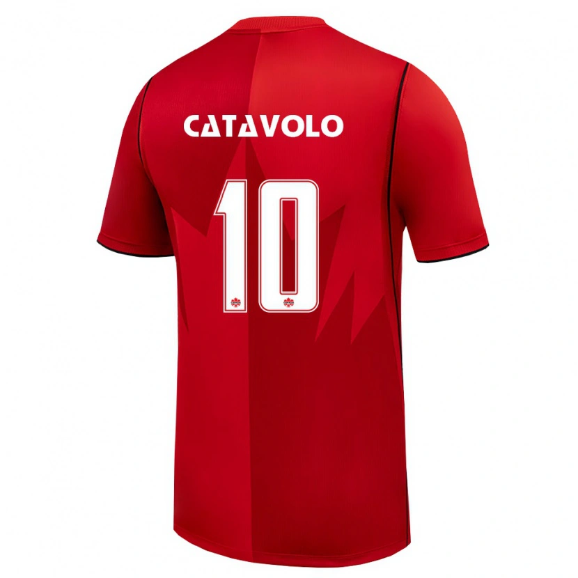 Danxen Niño Camiseta Canadá Matthew Catavolo #10 Rojo Blanco 1ª Equipación 26-28 La Camisa México