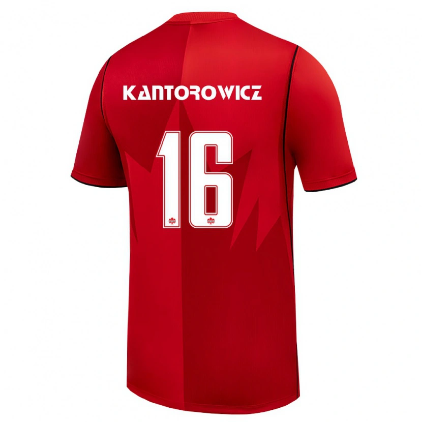 Danxen Niño Camiseta Canadá Dominic Kantorowicz #16 Rojo Blanco 1ª Equipación 26-28 La Camisa México