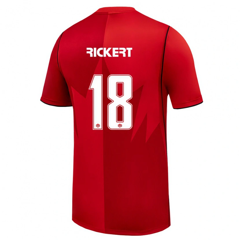 Danxen Niño Camiseta Canadá Connor Rickert #18 Rojo Blanco 1ª Equipación 26-28 La Camisa México