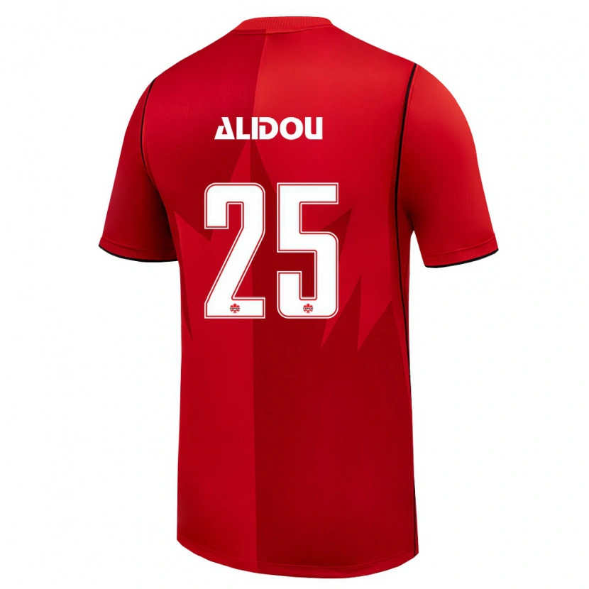Danxen Niño Camiseta Canadá Marie-Yasmine Alidou #25 Rojo Blanco 1ª Equipación 26-28 La Camisa México