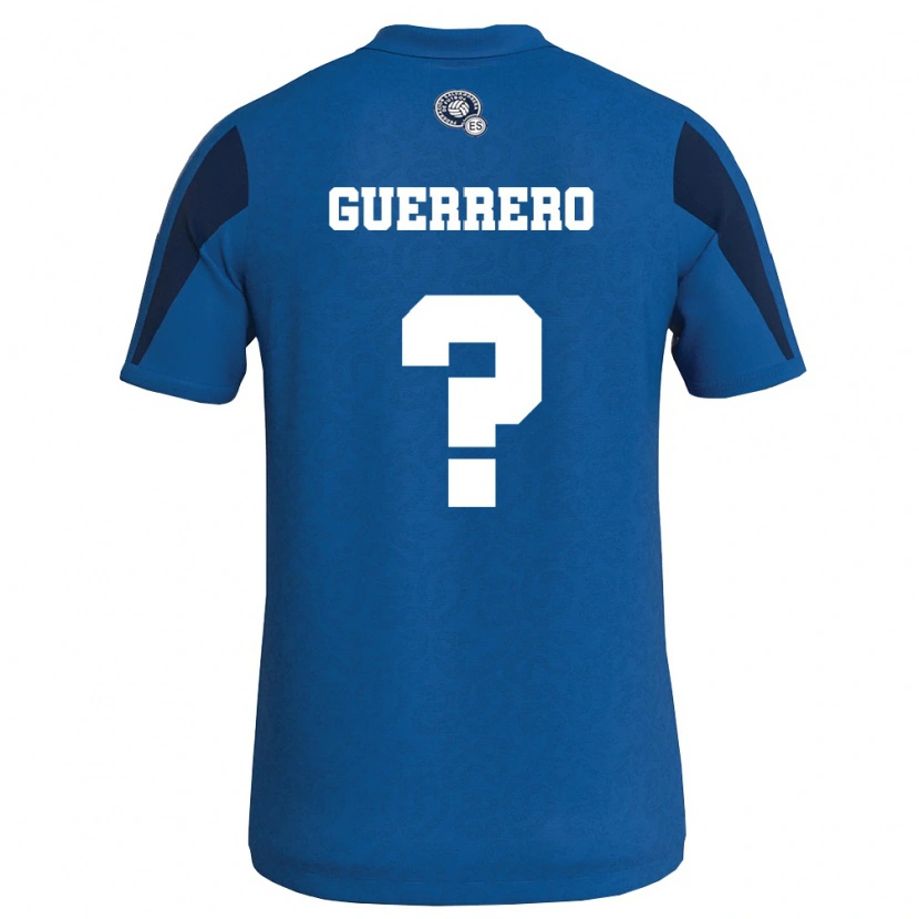 Danxen Niño Camiseta El Salvador Alexander Guerrero #0 Azul Marino 1ª Equipación 26-28 La Camisa México