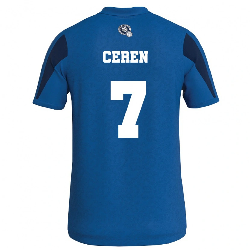 Danxen Niño Camiseta El Salvador Darwin Cerén #7 Azul Marino 1ª Equipación 26-28 La Camisa México