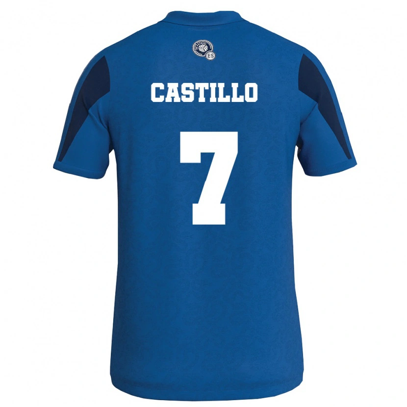 Danxen Niño Camiseta El Salvador Francis Castillo #7 Azul Marino 1ª Equipación 26-28 La Camisa México
